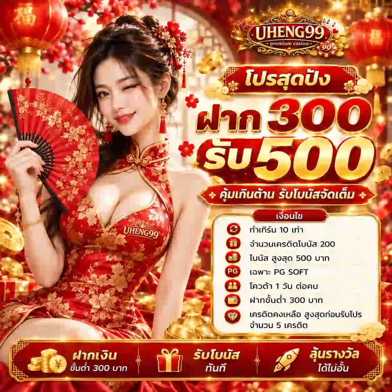 UHENG99 ยูเฮงสล็อตออฟฟิเซียล ฝากง่าย จ่ายคล่อง คุ้มค่าทุกสปิน